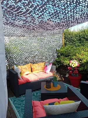 Polyester Oxford camouflage zeil schaduw Anti UV voor zonnebescherming